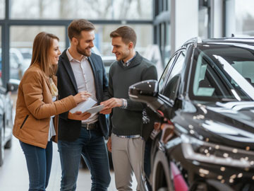 Familie holt sich ein neues Angebot bei Autoankauf Würzburg ein